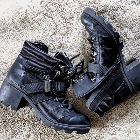 Black GBG Cargo Boots - Picture 2 of 6